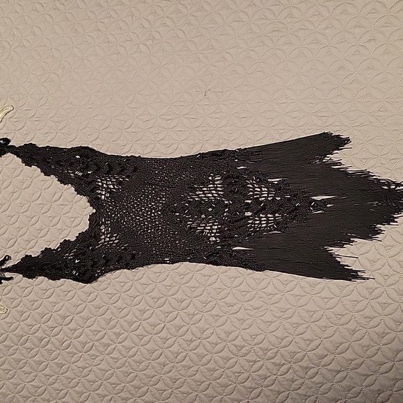 Black Beaded Top, Size XS - Picture 3 of 5